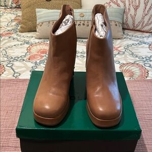 Chocolat Blu Brown Leather Ankle Booties